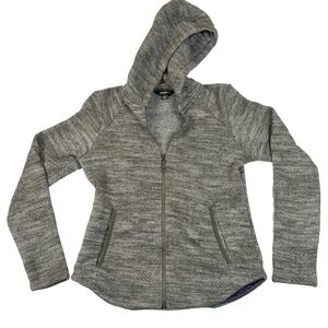 Sherpa Adventure Gear Lumbini FullZip Jacket Hood Women Sz M Green Marl Gorpcore